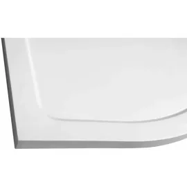 Aqualine TECMI Gussmarmor-Duschwanne, Viertelkreis 90x90x3 cm, R55 mit Wannenfüssen