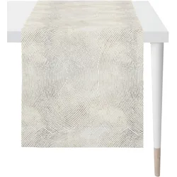 Tischläufer APELT "5470", beige (natur), B:48cm L:140cm, Baumwolle, Polyester, Tischdecken
