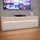 Forte Oak Squere TV-Board, TV-Schrank", beige Mauvella eiche, sand), B:160cm H:50,7cm T:41,5cm, Spanplatte, Sideboards, Lowboard, TV-Board, Beleuchtung, grifflos, Klappen