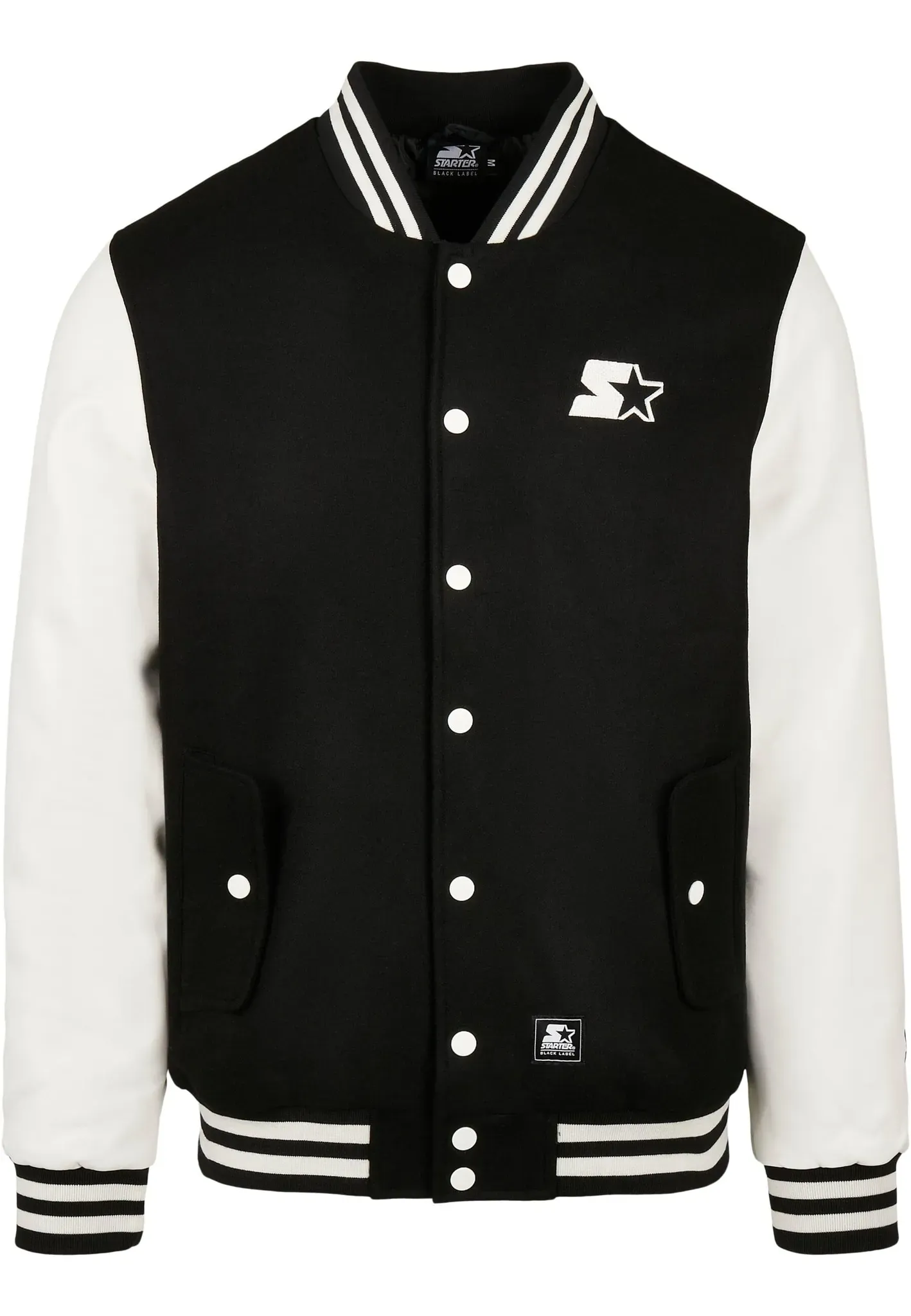 Collegejacke STARTER BLACK LABEL "Herren Starter College Jacket" Gr. XXL, schwarz-weiß (black, white) Herren Jacken Übergangsjacken