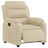 vidaXL Relaxsessel Elektrisch 148 x 79,5 x 0 cm Creme mit Liegefunktion