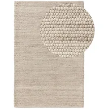 benuta pure Wollteppich Beads Beige, 80x150 cm - Naturfaserteppich aus Wolle