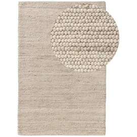 benuta pure Wollteppich Beads Beige, 80x150 cm - Naturfaserteppich aus Wolle