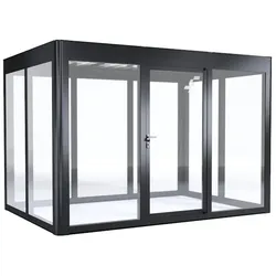 SunElements Design Gewächshaus SunGarden Energy mit Photovoltaikdach 3.2 anthrazit-metallic, Wände: 6mm Acrylglas klar, Dach: Doppelglasmodule 40 % Transparenz