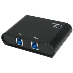 LogiLink 2-Port USB 3.0-Umschalter – Teilen von USB-Geräten zwischen 2 Computern, 5 Gbps