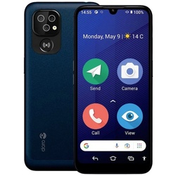 Doro doro 8200 Plus Senioren-Smartphone IP54, mit Ladestation, mit NFC, SOS Seniorenhandy (6.1 Zoll, 16 + 2 + 2 MP Kamera) blau