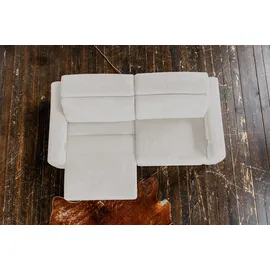 KAWOLA Sofa KIANA 3-Sitzer Funktionssofa Kopfstütze verstellbar Cord cremeweiß