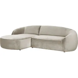 LeGer Home by Lena Gercke Ecksofa »YANI L-Form, Designersofa, organische Form, Maße B/T/H: 255/170/81 cm«, mit Wellenunterfederung, auch in Bouclé, Recamiere rechts/links