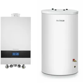 Buderus GB172i.2 Logaplus Paket W22 mit Regelung BC400 und Warmwasserspeicher S120 20 kW H-Gas Speicher Bedieneinheit