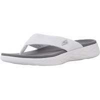 Skechers On-The-go 600 Sunny Damen-Flip-Flop, Weiss/opulenter Garten, 40 EU - 41 EU