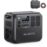BLUETTI AC200L Powerstation mit Charger 1, 2400W LiFePO4 Backup, 560W Alternator-Ladegerät, 2048Wh Erweiterbar auf 8192Wh, 3,6 Std. volle Ladung über Auto, ideal für Reisen, Off-Grid, Stromausfälle