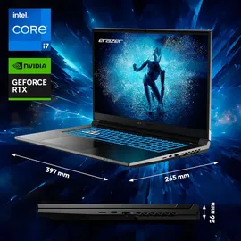 Medion ERAZER Defender P50i, Schwarz, 17,3 Zoll, Full-HD, Intel Core i5 13420H, 16GB, 512GB, RTX 4060