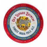 Rex London Rundes Serviertablett Retro Motiv Alte Leopardenbrauerei Ø31cm Metall