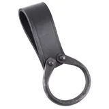 Battle-Merchant Axtgürtelhalter/Hammerhalter aus Leder mit geschmiedetem Ring - Halter für Äxte, Hammer, Beile, Dolche und andere Werkzeuge Axthalter - Halterung