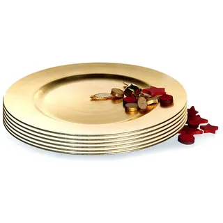 Thats Shopping Platzteller 33 cm gold 6er Set