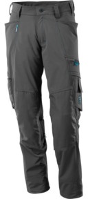 Mascot Hose mit Knietaschen, Stretchstoff Hose Größe 76C44, dunkelanthrazit