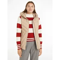 Tommy Hilfiger Damen Weste Chevron Vest Steppweste mit Kapuze,