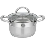 RESTO Kitchenware Resto CASSEROLE D16CM 1.9L/92102, Pfanne - Kochtopf Silber