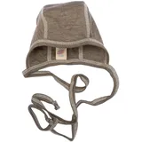 Engel Natur, Merino/Seide Babyhäubchen GOTS 62/68 walnuss