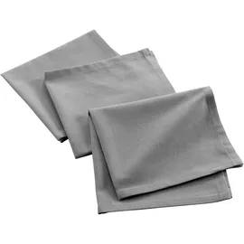 Douceur d'intérieur douceur d'intérieur, 3 Servietten (40 x 40 cm) Mistral Grau China, recycelte Baumwolle