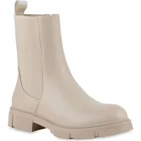 VAN HILL Damen Leicht Gefüttert Klassische Stiefeletten Profil-Sohle Schuhe