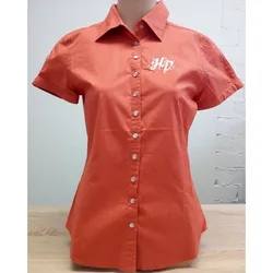 HD Stone Back Graphic Kurzarm Bluse Damen S