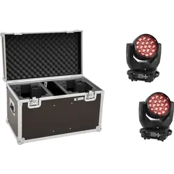 Eurolite Set 2x LED TMH-X4 Moving-Head Wash Zoom + Case, Moving Head