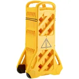 Wiltec Mobile Absperrung Kunststoff faltbar 60 x 32 x 101 cm Gelb