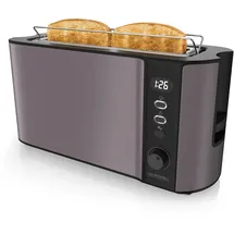 Arendo Automatik Langschlitz-Toaster Grau/Silber