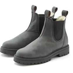 Stiefelette, aus Leder im klassischen Chelsea-Look, Stiefel, Boots, Winterstiefel, Gr. 38, anthrazit, , 41811446-38
