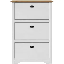 vidaXL BODO 80 x 118 x 35 cm weiß und braun / braun