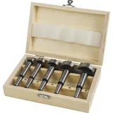 Stier Forstnerbohrer Set in Holz-Kasette 5-teilig (15, 20, 25, 30, 35 mm)