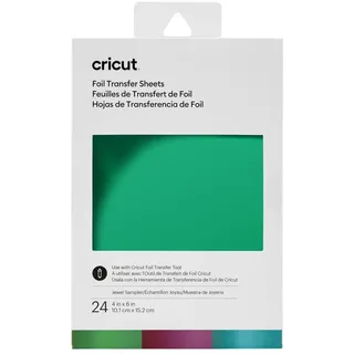 Cricut cricutTM Jewel Sampler Transferfolien für Schneideplotter farbsortiert 10,1 x 15,2 cm, 24 St.