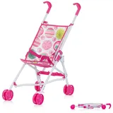 Chipolino Puppenbuggy Lily klappbar, Doppelräder, ab 3 Jahren, Schiebehöhe 57 cm rosa pink