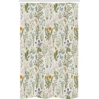ABAKUHAUS Duschvorhang Vintage Garden Plants 120 x 180 cm