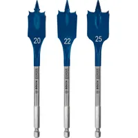 Bosch Flachfräsbohrer-Set 20/22/25 mm 3-tlg.