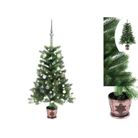vidaXL Künstlicher Weihnachtsbaum mit LEDs & Kugeln 65 cm Grün