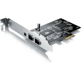 CSL PCI Firewire Karte Erweiterungskarte - PCI-E - 3 Anschlüsse - 1394a 1394b -Controller-Karte - 2 x 6 Pin und 1 x 4 Pin für Desktop-PC