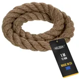 NAJDER - Juteseil - Naturfasern - gedreht Tauwerk - Hanf Jute Tau Seil - Seil für Barrieren und Geländer - Durchmesser 12 mm, 1 Meter