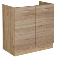 Vicco Spülenunterschrank R-Line, Sonoma/Goldkraft Eiche, 80 cm ohne Arbeitsplatte