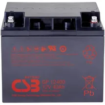 CSB Battery GP 12400 Standby USV GP12400B8 Bleiakku 12 V 40 Ah Blei-Vlies (AGM) (B x H x T) 197 x 171 x 165 mm M5-Verschraubung Wartungsfrei, Low