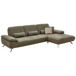 Wohnlandschaft Erling in Leder Olive