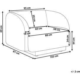 Beliani Sessel Skjanes Stoff Grün
