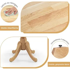 Costway Küchentisch Ø 100 cm naturbelassen