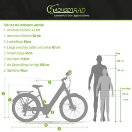 Sachsenrad C5 Centro 27,5 Zoll RH 48 cm Damen schwarz