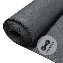 VOUNOT Zaunblende 1,8 x 10 m Anthrazit Polyethylen