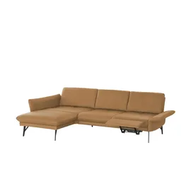 HIMOLLA Eckcouch Leder 2-Sitzer Gelb