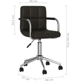 vidaXL Bürostuhl Kunstleder Schwarz