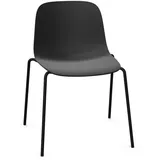 lapalma SEELA S311 | Kunststoffstuhl | Küchenstuhl | Kantinenstuhl | Schwarz