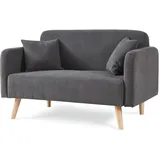 [en.casa] Couch Cord 2-Sitzer Grau